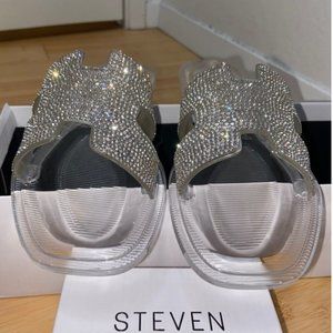 STEVEN by Steve Madden Sparkly Jelly Slide Sandal (Size 9)